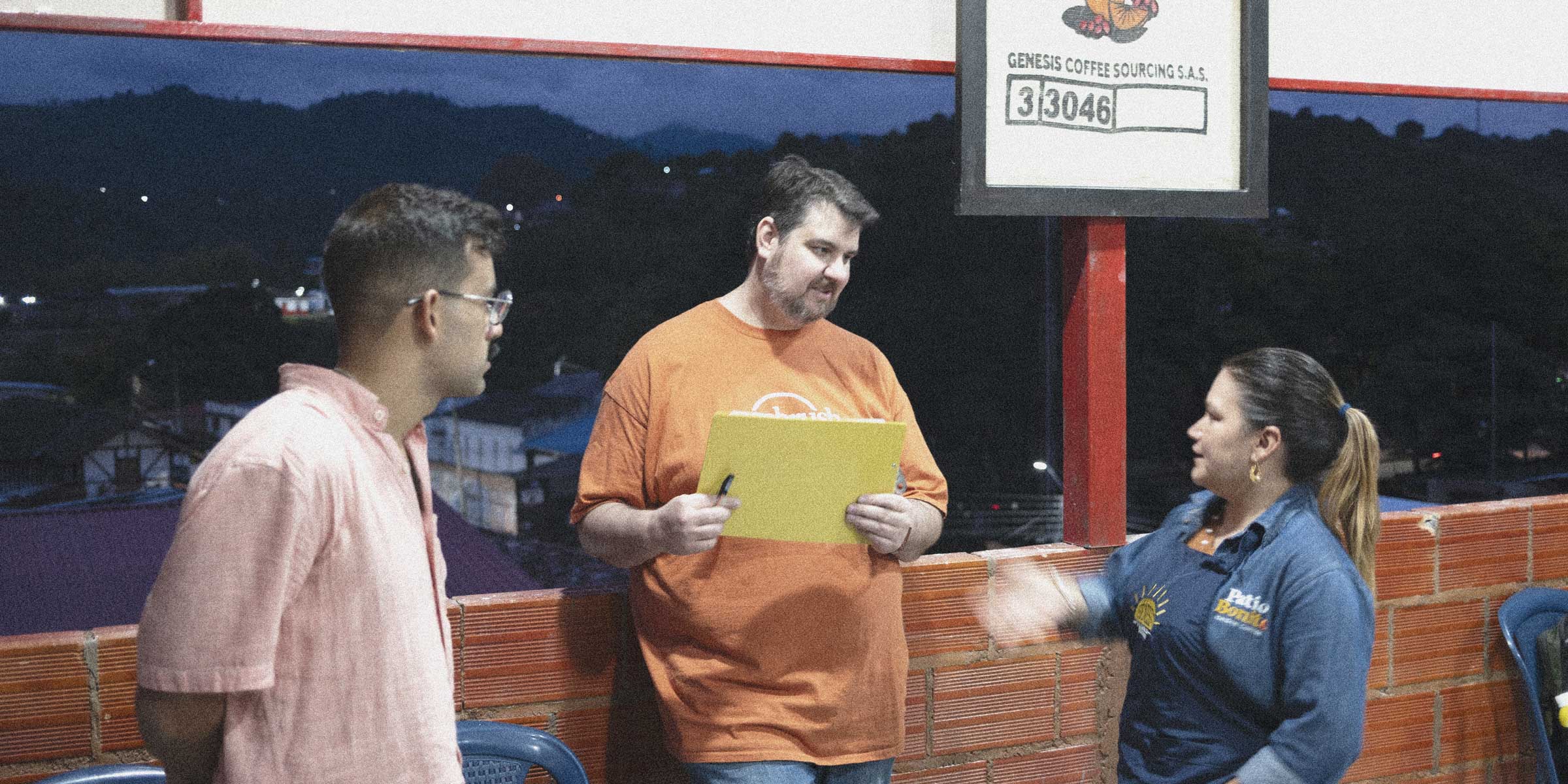 Matt Kellso during an origin visit in Colombia